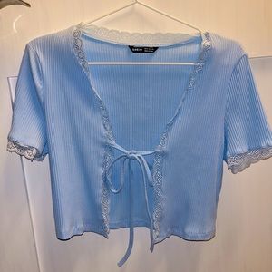 light blue tie top